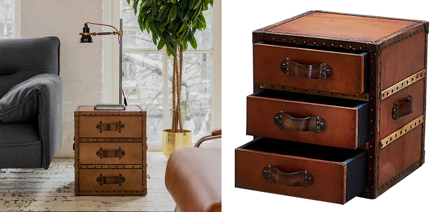 Тумба Vintage Chest Brown Loft Nightstand Тумба Vintage Chest Brown Loft Nightstand - Loft-Concept в Грозном