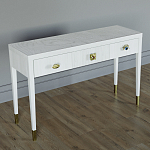 Дизайнерский Письменный стол Elsa Dreams White с тремя ящиками варинант исполнения - 3 | Loft Concept в Грозном