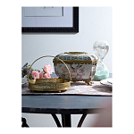 Блюдо фарфоровое с бронзовой ручкой Paradise Dish with Handle варинант исполнения - 2 | Loft Concept в Грозном