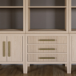 Модульный стеллаж Primo из трех составных элементов Светлый дуб варинант исполнения - 6 | Loft Concept в Грозном