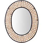 Настенное овальное зеркало в раме из ротанга Ellery Rattan Wicker Mirror варинант исполнения - 1 | Loft Concept в Грозном