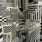 Мебельная ткань Шенилл черно-белый принт 280 см T3-44 варинант исполнения - 1 | Loft Concept в Грозном