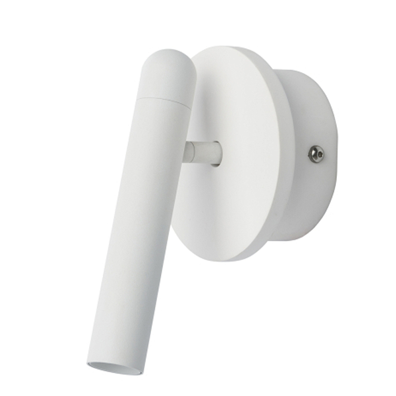 Бра белого цвета с цилиндрическим плафоном и круглым основанием Trumpet tube Белый в Грозном | Loft Concept 