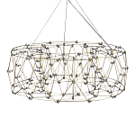 Люстра с тонкой металлической конструкцией цвета золото Quasar варинант исполнения - 2 | Loft Concept в Грозном