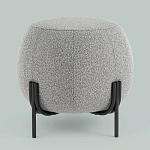 Пуф в ткани букле серого цвета Pikelet варинант исполнения - 2 | Loft Concept в Грозном