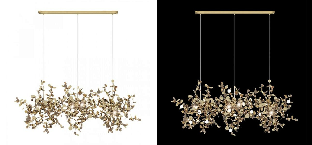 Люстра Terzani Argent Suspension Linear Gold длина 85 см Люстра Terzani Argent Suspension Linear Gold длина 85 см - Loft-Concept в Грозном