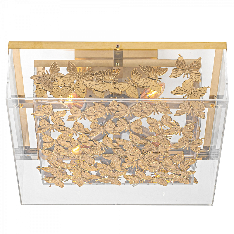 Butterfly Flush-Mount Ceiling Light Золотой Прозрачное Стекло Butterfly Flush-Mount Ceiling Light Золотой Прозрачное Стекло в Грозном | Loft Concept