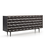 Дизайнерский комод чёрный с фактурным фасадом Billy варинант исполнения - 1 | Loft Concept в Грозном