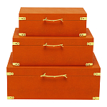 Комплект оранжевых чемоданов Golden Twigs варинант исполнения - 1 | Loft Concept в Грозном