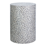 Столик с инкрустацией с перламутровым узором Flower Grey варинант исполнения - 1 | Loft Concept в Грозном