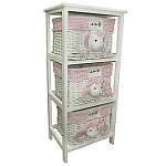 Стеллаж для детской с животными с плетенными корзинами Cute Elephant варинант исполнения - 1 | Loft Concept в Грозном