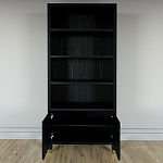 Книжный Стеллаж Elsa Dreams Black с задней стенкой варинант исполнения - 4 | Loft Concept в Грозном