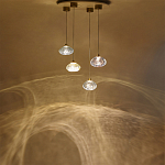 Подвесной светильник с прозрачным стеклянным плафоном округлой формы Effervia  варинант исполнения - 5 | Loft Concept в Грозном