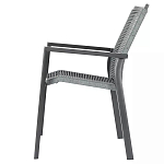 Стул темно-серый с высокой плетеной спинкой и сиденьем Braided Strength варинант исполнения - 5 | Loft Concept в Грозном