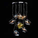 Люстра каскадная с 9-ю разноцветными стеклянными плафонами Kaleido варинант исполнения - 3 | Loft Concept в Грозном