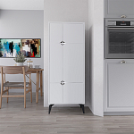 Комод белый с 4-мя дверцами на металлических ножках SPARK MULTIPURPOSE CABINET WHITE варинант исполнения - 10 | Loft Concept в Грозном