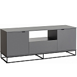 ТВ-тумба цвета графит с  2-мя дверцами и ящиком Strict Lines варинант исполнения - 1 | Loft Concept в Грозном