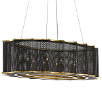 Люстра овальная в сочетании черного и золотого цвета Mesh Lighting варинант исполнения - 2 | Loft Concept в Грозном