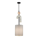 Подвесной светильник с серым тканевым плафоном Flourish варинант исполнения - 2 | Loft Concept в Грозном