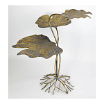 Столик приставной с тремя столешницами Тропические листья Tropical Forest gold варинант исполнения - 3 | Loft Concept в Грозном