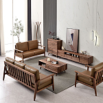 Тумба под телевизориз массива дерева TV Stand made of Walnut Wood варинант исполнения - 4 | Loft Concept в Грозном