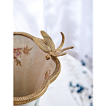 Ваза голубого цвета из фарфора с цветочным рисунком и бронзовой стрекозой Blue Garden варинант исполнения - 8 | Loft Concept в Грозном