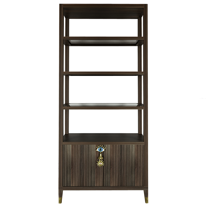 Стеллаж со стеклянными полками Elsa Dreams Walnut Орех Стеллаж со стеклянными полками Elsa Dreams Walnut Орех в Грозном | Loft Concept