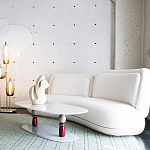 Дизайнерский журнальный стол на 2-х фигурных ножках с подстольем Lycad варинант исполнения - 3 | Loft Concept в Грозном