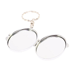 Зеркало брелок карманное двухстороннее из натурального камня Оникс Silver Stone Mirrors варинант исполнения - 3 | Loft Concept в Грозном