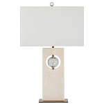 Настольная лампа из мрамора с тканевым прямоугольным абажуром Eternity варинант исполнения - 5 | Loft Concept в Грозном