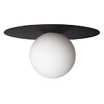 Потолочный светильник с белым шарообразным плафоном и черным круглым основанием Matisse варинант исполнения - 2 | Loft Concept в Грозном