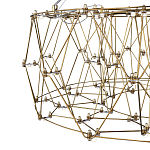 Люстра с тонкой металлической конструкцией цвета золото Quasar варинант исполнения - 5 | Loft Concept в Грозном