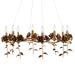 Люстра с каркасом в виде цветков розы и тканевыми абажурами Flowers and Fox Roses варинант исполнения - 3 | Loft Concept в Грозном