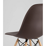 Пластиковый стул на ножках из массива бука Eames Brown варинант исполнения - 3 | Loft Concept в Грозном