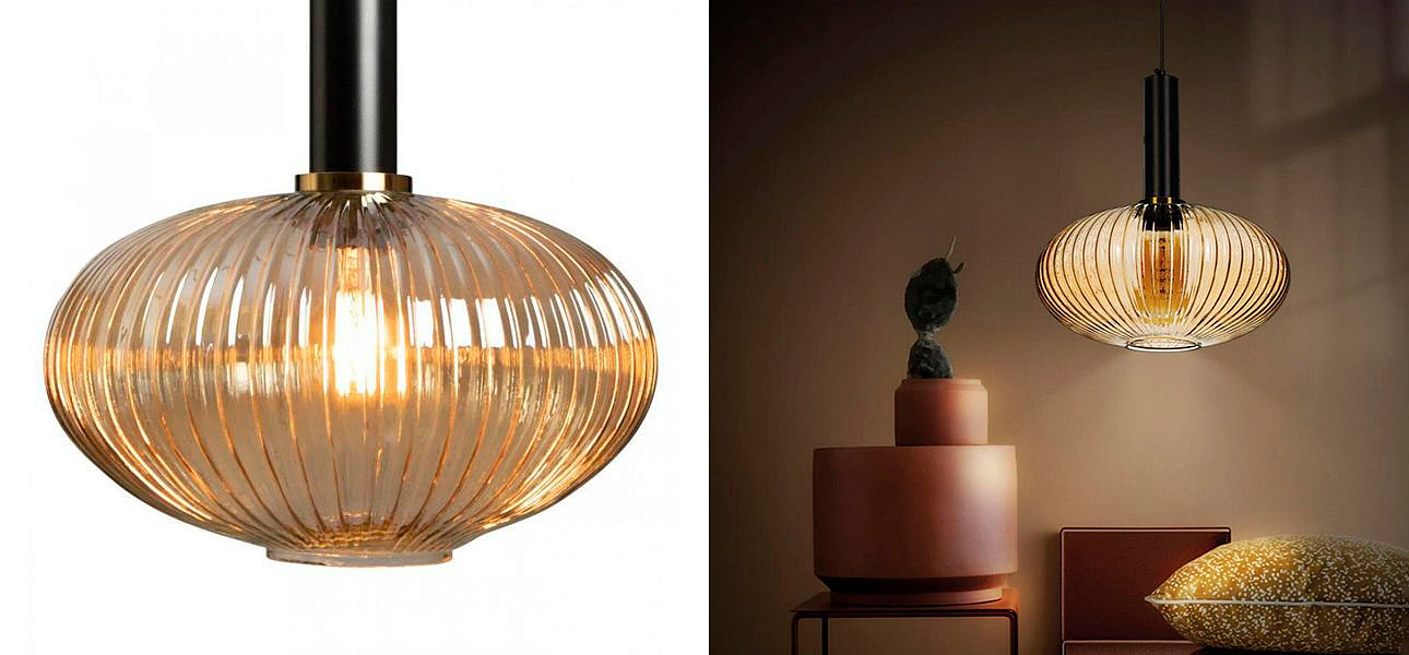 Подвесной светильник Ferm Living chinese lantern Amber Black 33 см Подвесной светильник Ferm Living chinese lantern Amber Black 33 см - Loft-Concept в Грозном