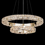 Люстра из 2-х колец с мозаичным хрустальным оформлением Sparks of Crystal варинант исполнения - 4 | Loft Concept в Грозном