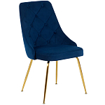 Стул в темно-синей велюровой обивке Ward Dark Blue Velour Chair варинант исполнения - 1 | Loft Concept в Грозном