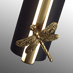 Бра с круглым плафоном из алебастра и бронзовой декоративной стрекозой 45 Alaris  варинант исполнения - 7 | Loft Concept в Грозном