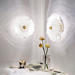 Бра в форме прозрачного стеклянного цветка с рельефной текстурой Textured Glass варинант исполнения - 13 | Loft Concept в Грозном