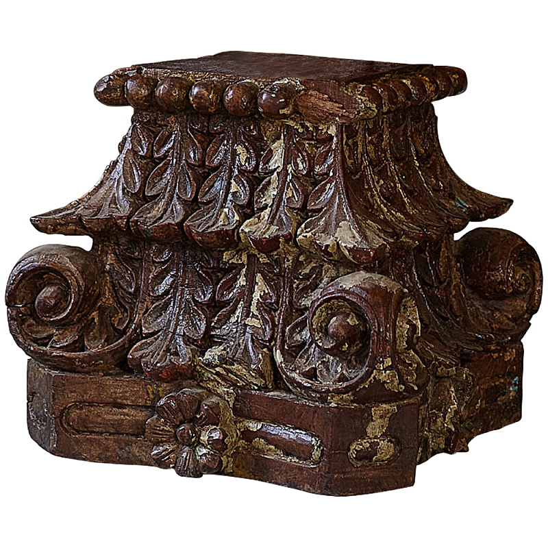 Подсвечник из массива тика Antique Candle Holder Коричневый в Грозном | Loft Concept 
