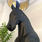 Horse Statue Floor Lamp Большой светильник Черная Лошадь варинант исполнения - 4 | Loft Concept в Грозном
