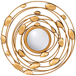 Зеркало в круглой раме украшенной раковинами с жемчугом Pearl in the Gleam варинант исполнения - 1 | Loft Concept в Грозном