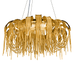 Люстра круглая подвесная с металлическими дугами и длинными цепочками 80 см Atlantis Chain варинант исполнения - 15 | Loft Concept в Грозном