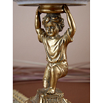 Чаша с цветочным орнаментом на ножке в виде бронзового ангела Eden Garden варинант исполнения - 9 | Loft Concept в Грозном