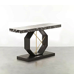 Консоль чёрная с геометрическим основанием Josette варинант исполнения - 1 | Loft Concept в Грозном