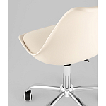 Офисный стул на металлическом основании EGGERY Beige пластик варинант исполнения - 3 | Loft Concept в Грозном