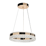 Люстра в виде кольца золотого цвета с прозрачными вставками Radiant Rail варинант исполнения - 2 | Loft Concept в Грозном