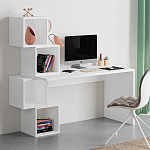 Стол письменный белый с 4-мя открытыми полками BALANCE WHITE варинант исполнения - 2 | Loft Concept в Грозном