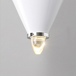 Подвесной светильник светодиодный в виде ряда белых металлических конусов  Herringbone варинант исполнения - 7 | Loft Concept в Грозном