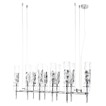 Люстра подвесная прямоугольная с 10-ю цилиндрическими плафонами LIAISON варинант исполнения - 5 | Loft Concept в Грозном